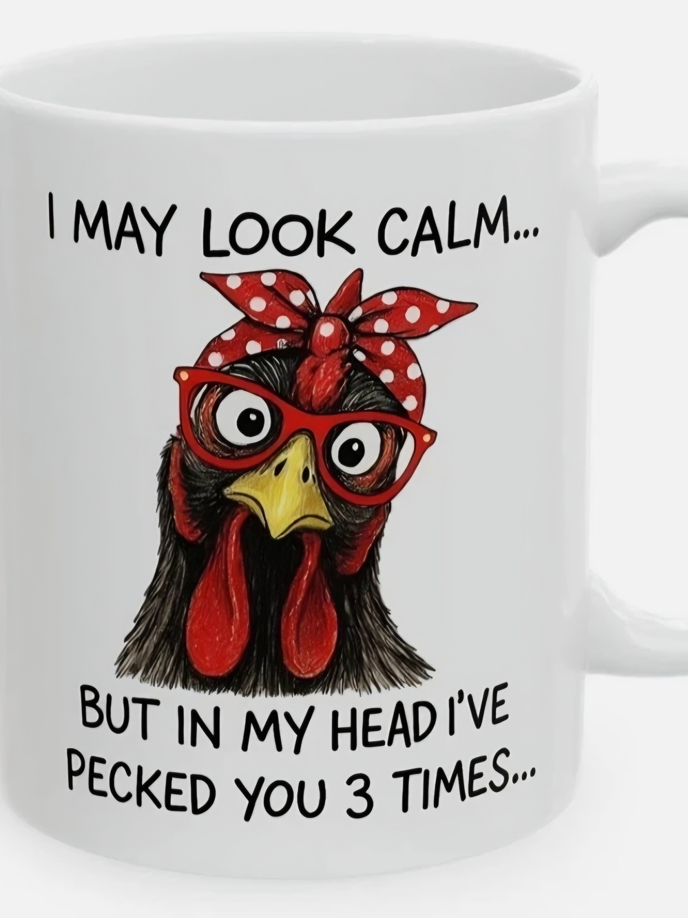 Novelty Chicken Mug With Funny Quote